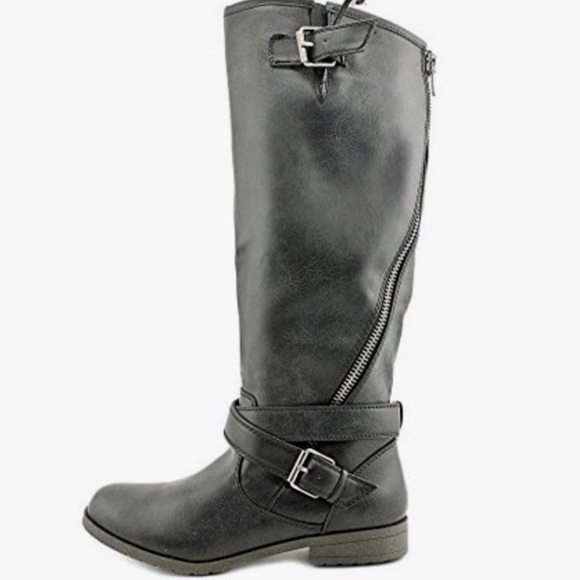 BRAND NEW Material GIRL Dark Charcoal Tall BOOTS - Picture 8 of 8